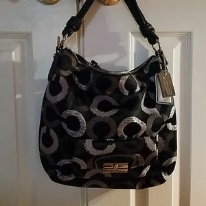 COPY - Black and silver Coach purse